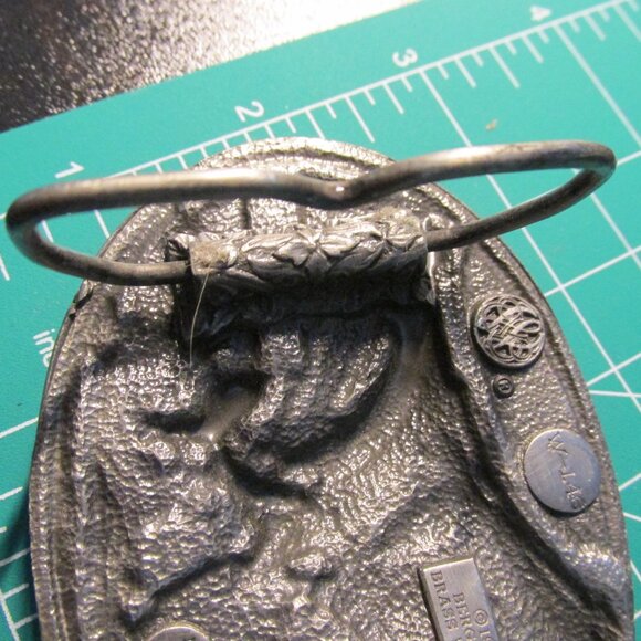 Bald Eagle Belt Buckle Bergamot Brass Works Metal W-146 USA Silver Tone 1984 - Picture 4 of 7